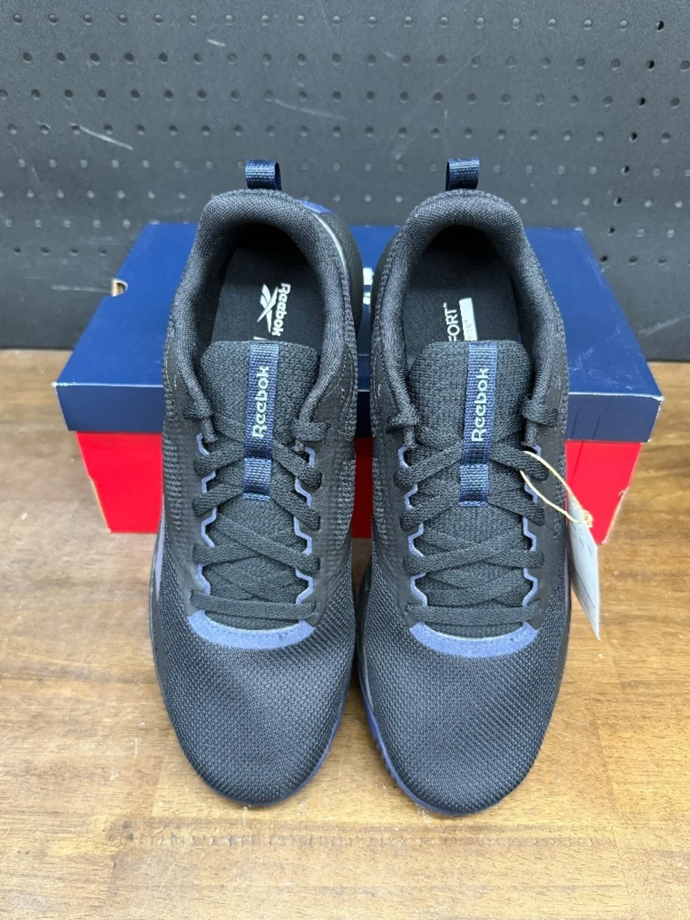 New W/ Box! Men's Reebok NFX 'Black Vector Navy' Athletic Sneakers Size 12